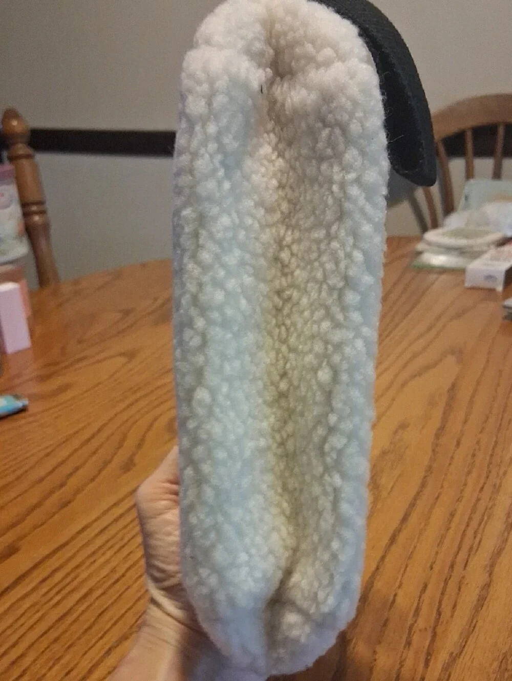 Kate Spade white/cream Sherpa-Style Wrist Bag